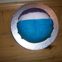 Builders Bum Maderia Cake covered with Sugarpaste