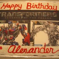 Alexander's Transformers Cake THANK YOU THANK YOU THANK YOU to cakelady5! She helped me out so much with this cake and I would have never made it without her help! This...