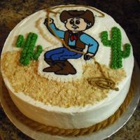 Howdy Cowboy Frozen Buttercream Transfer, all buttercreamI was putting off trying this technique because I thought the FBCT would be difficult but it...