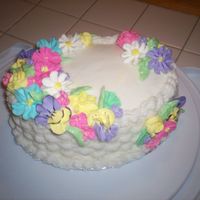 Easter Cake buttercream and royal icing flowers