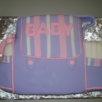 Baby Bag vanilla cake w fresh strawberry