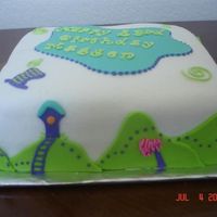 Not For A Child But Childish 2 Side view. It is supposed to be like 'whoville' with weird little housees but I really had no plan and was short on time.