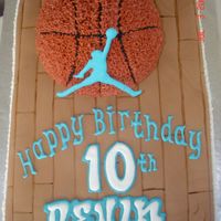 Basketball Cake This was my first attempt at a ball cake. It was for my son's birthday.