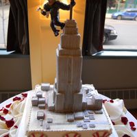 Empire State Building And King Kong The building is made of rice crispies, the Kong is clay. Fun!!