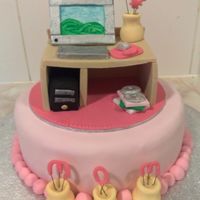 Computer Cake this cake was made for my moms birthday. she is addicted to her computer so i made her a computer cake! cake was a chocolate cake with...