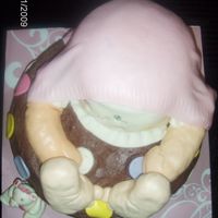 Baby Rump My version of susanbakescakes baby rump cake. Done for a friends babyshower. Colors matched the invitation.