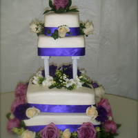 My First Wedding Cake! This is my first wedding cake. It is Cherry Chip, with Bavarian cream filling. It was for 190 guests. It was a 6',8'12' and...