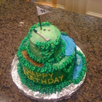 Dad's Golf Cake My dad loves golf, so I made a little golf cake for his 59th birthday.