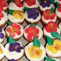 Close Up Cupcake Tier Here is a closer picture of the flowers.