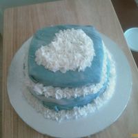 1St. Fondent Wedding Cake This is my first time making a wedding cake as well as fondant, it didn't turn out as well as I would have like but I gave it my best...