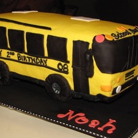 School Bus Buttercream with fondant accents. Inspired by all the other bus cakes on this site!