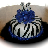 Haylee's Zebra Cake This was actually purple but the camera turned it blue. Sister's granddaughter wanted a Zebra cake and thanks to CC for all the lovely...