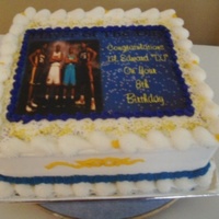 Player Of The Day - Basketball 12x12 white cake, BC icing, edible image. TFL