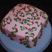 My Birthday Cake I made my own cake this year. It is a rich chocolate cake with rasberry jam filling covered in buttercream. It was yummy!