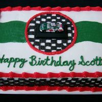 Nascar #88 This is a 9x13 sheet cake with a Nascar theme. The little boy was turning 9. His favorite driver is Dale Earnhardt Jr. #88, so I...