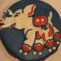 Vintage Circus Baby's Smash Cake For A First Birthday! Vintage Circus inspired cake with a Circus Elephant! Smash cake for a little boy's first birthday! Went along with 4 dozen Red Velvet...