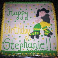 Roller Skater A picture of the birthday girl was put onto the blank face.