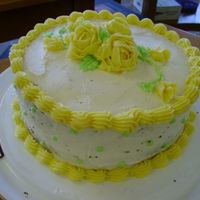 My Wilton I Final Cake Well, not beautiful, but not the worst I suppose. I definitely need more pointers with my roses! Thanks for looking!