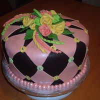 Peach Diamonds, Rolled Roses This cake was donated at my office for a United Way fundraiser and was a big hit. After cutting the diamonds with a template, my next...