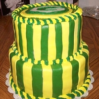 Greenbay Packers Cake As a hardcore Washington Redskins fan, this cake was harder to make than one would think lol. but well worth it to see the birthday boy...