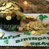 Pot Of Gold Cake Chocolate cake with choc buttercreme with MMF