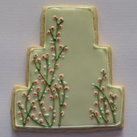 Wedding Cake Cookie These cookies were made last year as wedding shower favors. It was designed to match the bride and groom's wedding invitations. I wish...