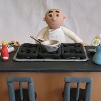 Chef's Birthday This was made for a client who needed a cake to celebrate her husband's birthday and the opening of his new cooking school. It was a...