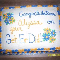Aly Grad Cake graduation cake for the girl up the road..