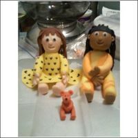 Sleepover Girls This is a picture of my first attempt at modeling figures. I made them with fondat and it was a lot of fun! I ended up adding a couple more...