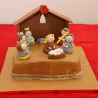 Nativity Scene This is the 2nd holiday cake. Both done on the same day. Again, any constructive criticism is very much welcomed. Thanks.