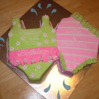 Swimsuit Cake This was a replication of a party invitation.