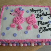 Pink Poodle Birthday Cake 
