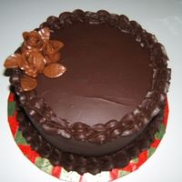 All Chocolate This is my first chocolate cake with raspberry mousse filling, Ganache icing with toostie roll roses, this cake was a challenge but loved...