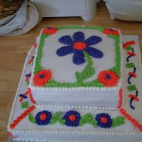 Spring Cake I was just trying out the crusting buttercream and making a tiered cake.