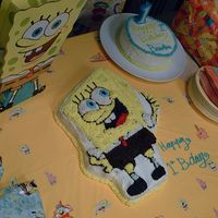 Braden's First Birthday These cakes were for my son Braden's First Birthday. I made a Spongebob cake for the guests and a small round cake for him to dig in...