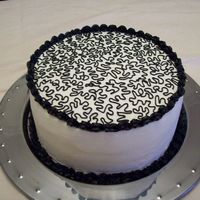 Black And White I made this cake for a birthday party. lt's carrot cake with crusting buttercream. This is the first time I try to do cornelly lace (I...