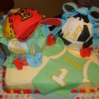 Lil Sport This is a shower cake I made for a DF.. She's having a boy and she doing a sports theme..So this is what I came up with.. I'm...