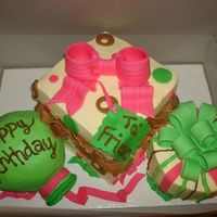 Gifts And Balloon Cake The is the most recent cake I made.. Thanks for looking..