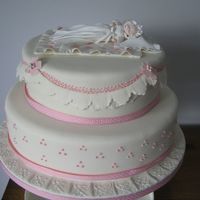 Christening Cake For my friends babies christening on Sunday.