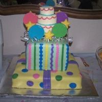 Wilton Yearbook Birthday Cake This was my third try at a tiered cake, and I used Michele's Fondant which I now love so much more than MMF. 10 inch and a 6 inch WASC...