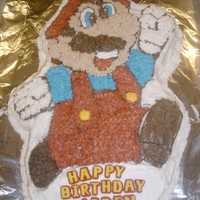 Super Mario Character Cake This is my first ever character cake. I made it for my nephew's 7th birthday.