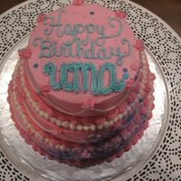 Fairy-Like Small 3 Tiered Cake. This is for my friend's friend. She turnd 6. My friend asked me to create small tiered cake.