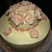 Kristen's 18Th Birthday Cake My first time using gumpaste, blossom cutters, veiner and luster dust. WBH Golden Butter Cake with Lemon SMBC. So far this is the smoothest...