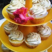 First Swirl Lemon cupcakes with SMBC and toasted coconut. This is the first time I've made the swirls that looked good. LOL