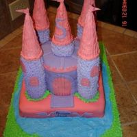 Pink And Purple Castle Very first castle cake.
