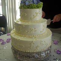 Wedding Cake This is the 2nd wedding cake I have done. Butter cake with IMB Icing.