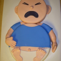 Screaming Baby Boy 6" & 10" one layers all covered in fondant