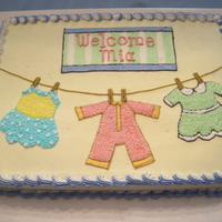 Baby Clothes On A Line 