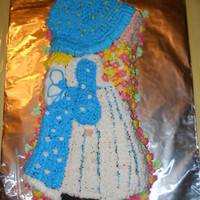 Holly Hobby Made using Wilton Holly Hobby Cake Pan.Yellow Cake and Buttercreme Icing.