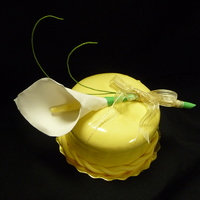 One Flower To Another Flower.... Fondant on the cake and gumpaste flower.